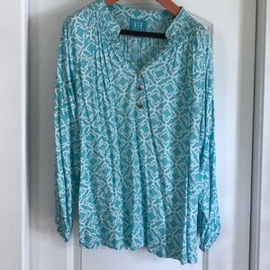 Escapada blouse-aqua